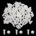 Uxcell 100pcs White Plastic Rivets Splash Guard Fastener Push Type Clips 8 X 6 5mm Hole For Automotive