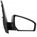 Ocpty Black Right Side Mirror Fit For 2007-2012 Nissan Sentra Smooth Glass Non-folding Non-heated