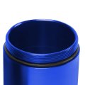 Auto Dynasty Universal Billet Aluminum Sealed Baffled Oil Catch Can Reservoir Tank 240ml 3 4 Inches Od 2-port Blue