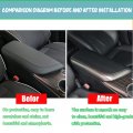 Xinrsheag Abs Center Console Cover Armrest Pad Protector Box Accessories Keep Your More Comfortable Feeling Wood Style For