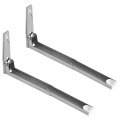 2x Kitchen Stainless Oven Bracket Sturdy Foldable Shelf Microwave Wall Steel Adjusted Folded Stretch Mount Rack 