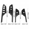 X Autohaux Power Window Switch Control Panel Cover Sticker Trim For Honda Civic 2016-2021 Abs Carbon Fiber Pattern Black 4 Pcs