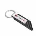 Ipick Image Compatible With Honda Red Logo Civic Si Carbon Fiber Texture Black Pu Leather Strap Key Chain