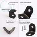 Uxcell 24pcs Angle Bracket Stainless Steel 20x20mm Black Corner Brace Fastener L Shaped Right Brackets Protector With Screws