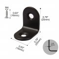 Uxcell 24pcs Angle Bracket Stainless Steel 20x20mm Black Corner Brace Fastener L Shaped Right Brackets Protector With Screws