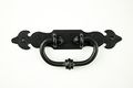 Ring Pull 8 25 For Furniture Or Gates Rustic Hammered Iron Black Finish Hand Crafted Borderland Hardware 