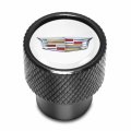 Ipick Image For Cadillac Crest Logo In White On Black Aluminum Tire Valve Stem Caps