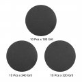 Uxcell 5-inch Hook And Loop Sanding Disc Wet Dry Silicon Carbide 180 240 320 Grit Assorted 30 Pcs