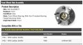 Front Wheel Bearing Hub Assembly Compatible With 1992-1996 Cadillac Deville Fwd Non-threaded Flange Mounting Holes