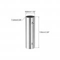 Uxcell 4pcs Straight Pipe Fitting Connector 202 Stainless Steel 2-way Hand Rail Tube 100mm Length For 1 25mm Od Handrail