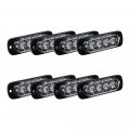 16pcs Amber White Ultra Slim 12w 4-led Warning Emergency Construction Strobe Lights For Car Truck 4x4 Atv Utv Suv Van