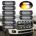 16pcs Amber White Ultra Slim 12w 4-led Warning Emergency Construction Strobe Lights For Car Truck 4x4 Atv Utv Suv Van