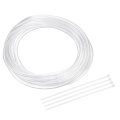 Flexible Pvc Tubing 2mm Id X 3mm Od 6 Feet Long Clear Vinyl Water Pipe Lightweight Plastic Hose With Zip Ties For Aquaponics 