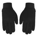Gvm2005 Plain Black Mechanics Gloves Medium Heavy Duty Cotton Fabric With Adjustable Closure For Motorcycle Riding Traditional 