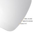 Car Rearview Left Driver Side Mirror Glass Replacement W Backing Plate Convex Heated White For Kia Rio 2017-2020