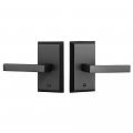 Rockwell Security Premium Aqua Solid Brass Passage Set With Delta Lever In Antique Black Finish 