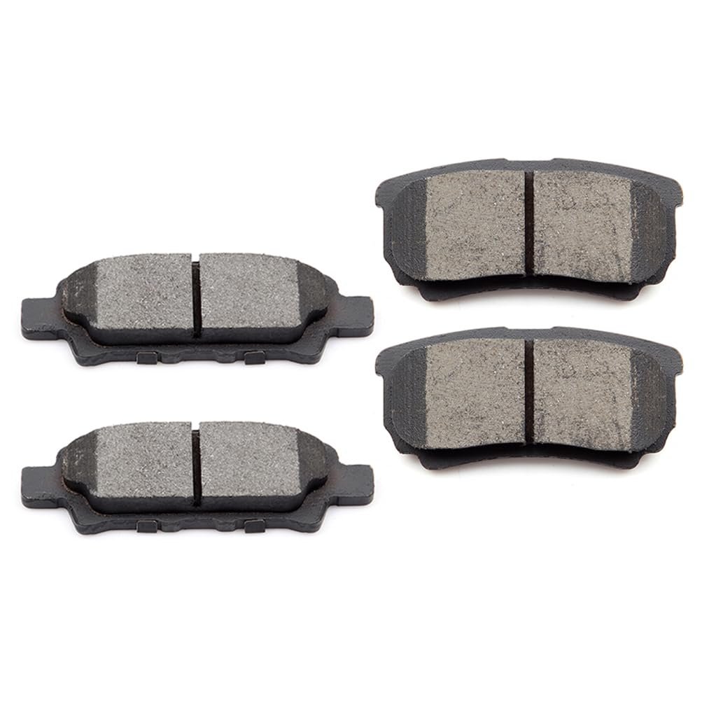 Rear D1037 Ceramic Disc Brake Pad Set With Hardware For Chrysler 200 Sebring Dodge Avenger Caliber Jeep Compass Patriot