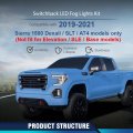 Fog Lights Led Switchback For Gmc Sierra 1500 Denali Slt At4 Models Only 2019-2021 Not Fit Elevation Sle Base Switch Bezel Lamp