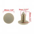 Uxcell 8mm Hole Dia Car Plastic Rivet Fastener 50pcs Beige