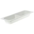 1 2 Size Long Cold Food Pan Divided White Melamine L X 6 W H 