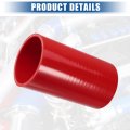 Uxcell 3 Id 6 Length 4-ply Reinforced High Temp Straight Coupler Silicone Reducer Hose Red For Car Intercooler Intake Piping