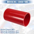 Uxcell 3 Id 6 Length 4-ply Reinforced High Temp Straight Coupler Silicone Reducer Hose Red For Car Intercooler Intake Piping
