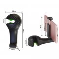 Manswill 2 In 1 Car Back Seat Phone Stand Headrest Tablet Mount Holder Cradle Vehicle 360 Rotatable Hanger Hook Clip Devices