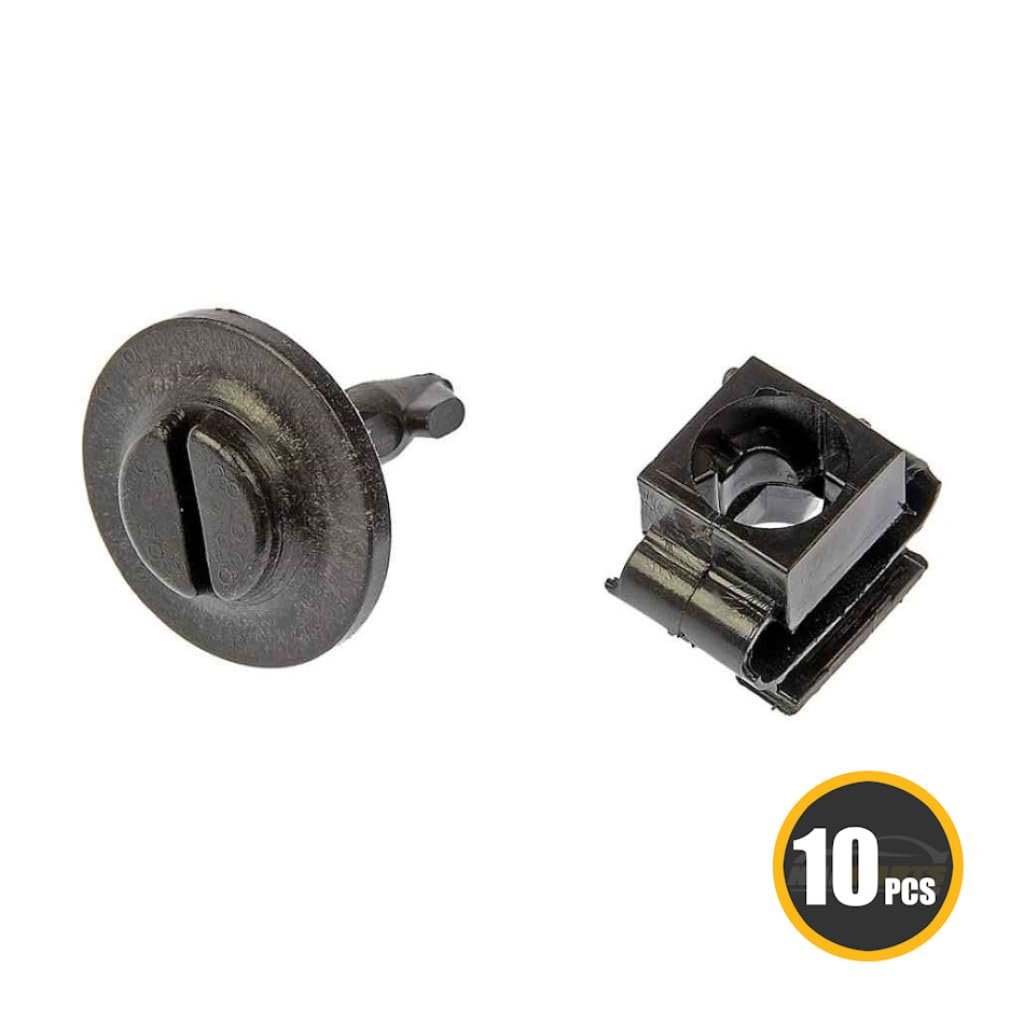 Engine Splash Shield Retainer For Audi 100 Quattro 1992 1993 1994 Nylon Black Fasteners 0 91 In Length 10 Pieces Replacement
