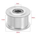 Uxcell Aluminum 3 M 20t 5mm Bore Toothless Timing Idler Belt Pulley Flange Synchronous Wheel For 10mm