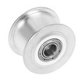Uxcell Aluminum 3 M 20t 5mm Bore Toothless Timing Idler Belt Pulley Flange Synchronous Wheel For 10mm