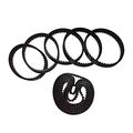 Bemonoc 2gt Timing Belt 102-2gt-6 Rubber Conveyor L 102mm W 6mm 51 Teeth In Closed Loop For 3d Printer Pack Of 10pcs
