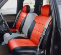 Custom Fit Artificial Leather Front Seat Covers For Chevy Silverado 2000 2002 Black And Red Set Of 2 