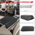 Auto Dynasty Black Center Console Arm Rest Lid Kit W Latch Compatible With Ford F-150 Lincoln Mark Lt 04-08