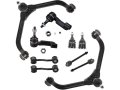 Front Upper Control Arm Ball Joint Tie Rod Sway Bar Link Kit 10 Piece For 2002-2004 Jeep Liberty Sport Utility 4-door 