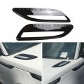 Urp 2 Pcs Front Side Hood Vent Trim Cover Fits For Land Rover Range Velar 2017-2020 Abs Black
