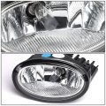Pair Clear Lens Front Driving Fog Light Lamps W Bezel Switch Compatible With 17-18 Honda Crv