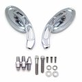 Httmt Mt252-006 Ttt003- Oval Shape Custom Chrome Mirrors Compatible With All H-d-davidson Models Softail Fat Boy Road Kingtexas