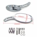 Httmt Mt252-006 Ttt003- Oval Shape Custom Chrome Mirrors Compatible With All H-d-davidson Models Softail Fat Boy Road Kingtexas
