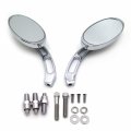 Httmt Mt252-006 Ttt003- Oval Shape Custom Chrome Mirrors Compatible With All H-d-davidson Models Softail Fat Boy Road Kingtexas