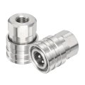 2pcs Pressure Washer Adapter 1 4 Female Quick Plug To M10x1mm Stainless Steel Connect Fittings Swivel For Power Washers Hose 
