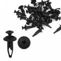Uxcell 25 Pcs 6 3mm Hole Retainer Clips Plastic Rivets Flaps Bumper Fender Push