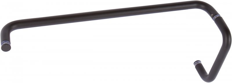 Rockwell Security Mont Hard Combination Towel Bar With Shower Door Handle 6 X 18inch In Matte Black Finish For Frameless Heavy