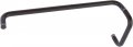 Rockwell Security Mont Hard Combination Towel Bar With Shower Door Handle 6 X 18inch In Matte Black Finish For Frameless Heavy 