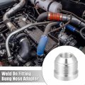 X Autohaux Car Auto 16an Male Weld On Fitting Bung Hose Adapter Fuel Oil Aluminum Alloy Silver Tone Pack Of 4
