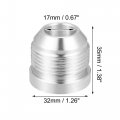 X Autohaux Car Auto 16an Male Weld On Fitting Bung Hose Adapter Fuel Oil Aluminum Alloy Silver Tone Pack Of 4