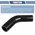 X Autohaux 1 Pcs 32-35mm 26 -1 38 Id 102mm 4 02 Length 45 Degrees Black Car Silicone Hose Coolant Universal