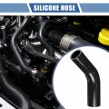 X Autohaux 1 Pcs 32-35mm 26 -1 38 Id 102mm 4 02 Length 45 Degrees Black Car Silicone Hose Coolant Universal