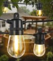 Outdoor Led String Lights 48ft Patio Shatterproof Waterproof Ip65 15 Warm White S14 Bulbs Ul Listed 18 Awg Wire For Backyard 