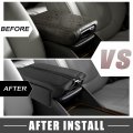 A Absopro Car Center Console Armrest Cushion Soft Pad Arm Rest Cover Support Black For Nissan Rogue 2021 2022 2023 Pack Of 2