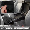 A Absopro Car Center Console Armrest Cushion Soft Pad Arm Rest Cover Support Black For Nissan Rogue 2021 2022 2023 Pack Of 2